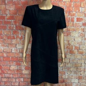 Maren‎ Dress Vintage Microsuede Black Dress